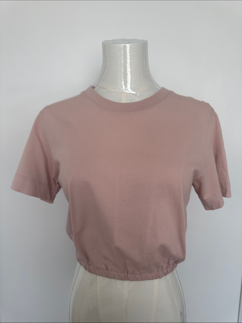 Aritzia Wilfred Piaf Dusty Pink Cropped Tee S